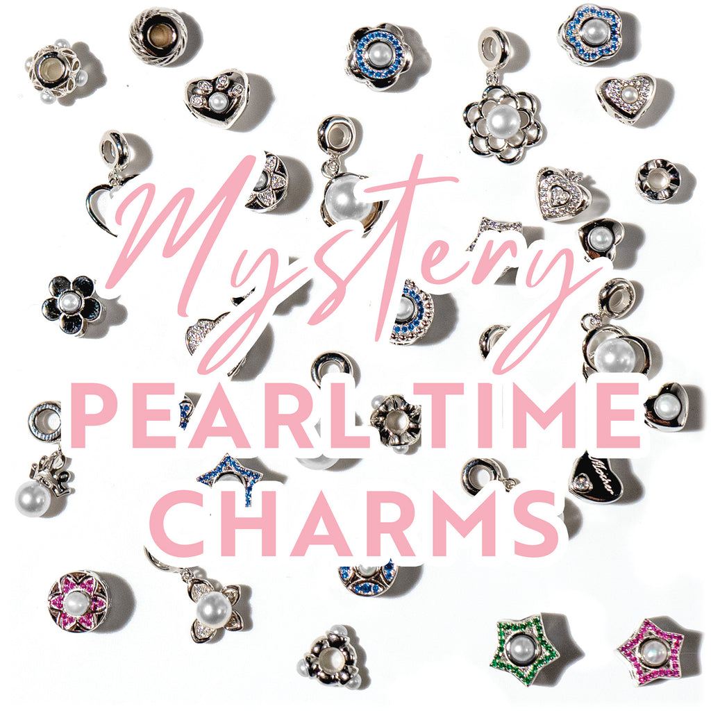 5 Mystery Pearl Time Charms